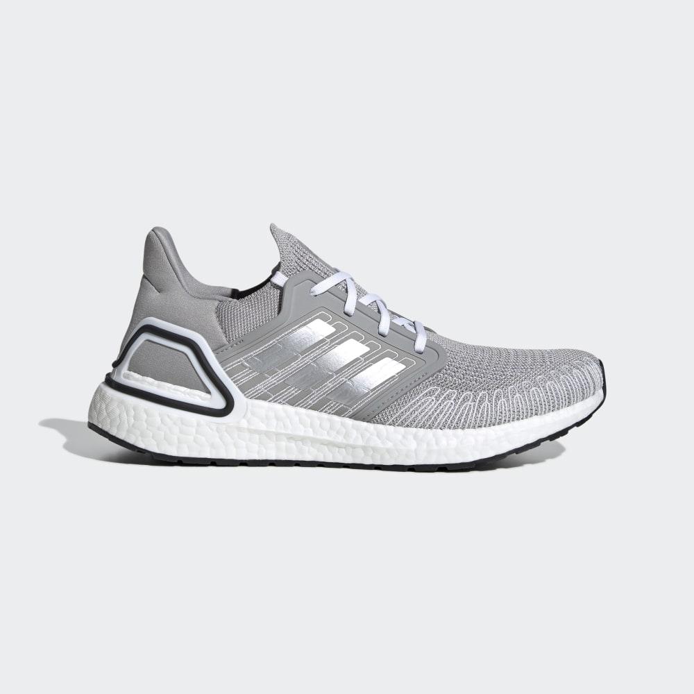 Adidas Men's Ultraboost 20 Running Shoes Grey/Silver Metal Ireland FW8964